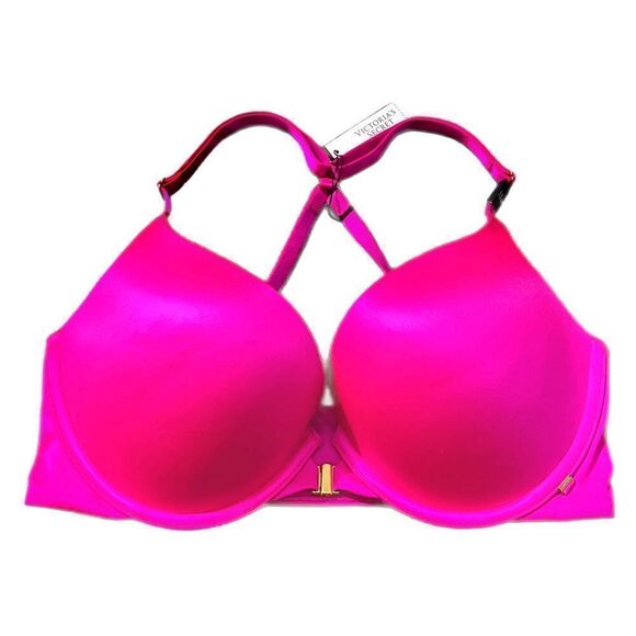 Victorias Secret Very Sexy Push Up Padded Racerback front close bra pink 32D - Picture 1 of 5